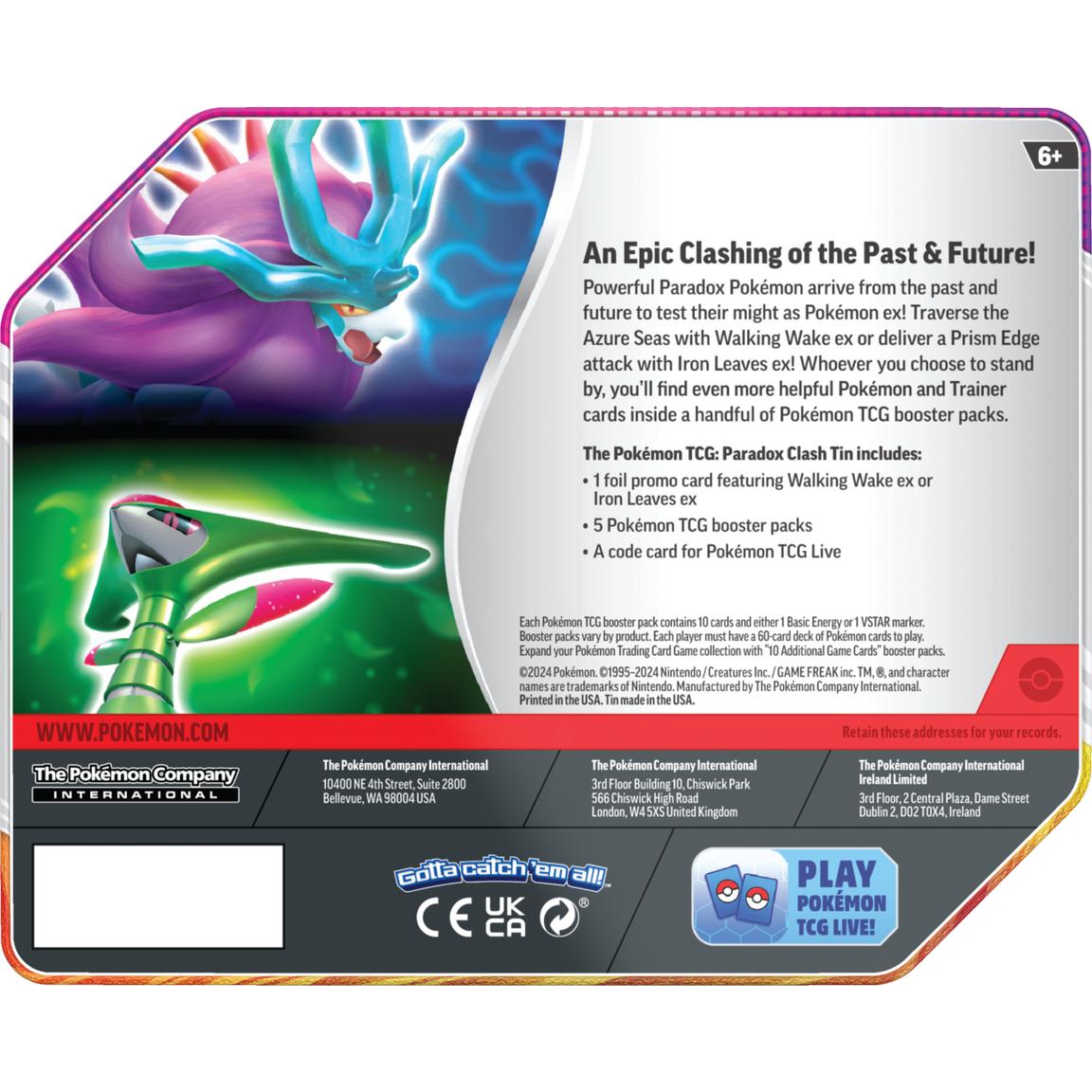 (Coming Soon) Pokemon TCG: Paradox Clash Tin (Iron Leaves ex)