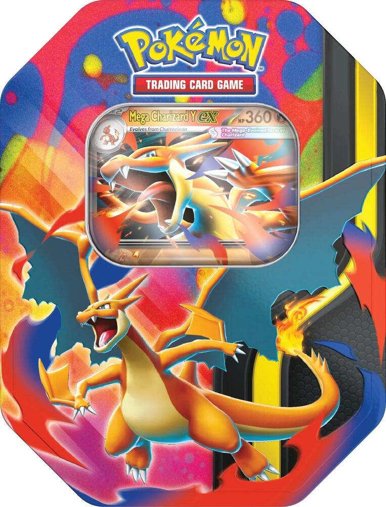 (Preorder 2/20) Pokemon TCG: Mega Charizard Tin (Style May Vary)
