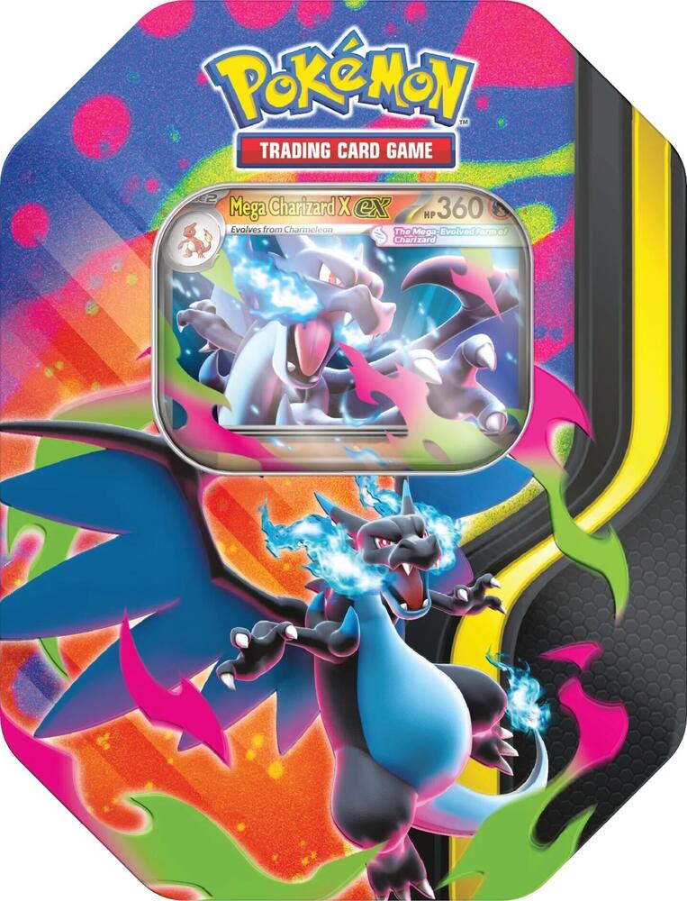 (Preorder 2/20) Pokemon TCG: Mega Charizard Tin (Style May Vary)