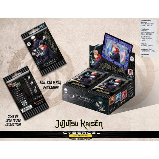 Jujutsu Kaisen Series 1 Cybercel 3D Cel Art Collectible Display Booster