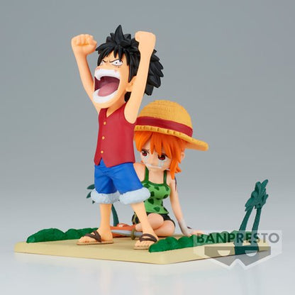 One Piece Luffy & Nami World Collectable Figure Log Stories Mini-Figure