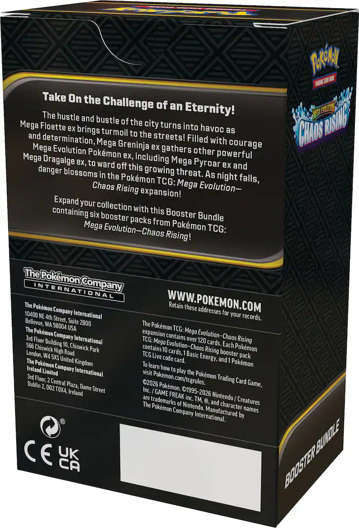 (Preorder 5/22) Pokemon: Mega Evolution - Chaos Rising Booster Bundle