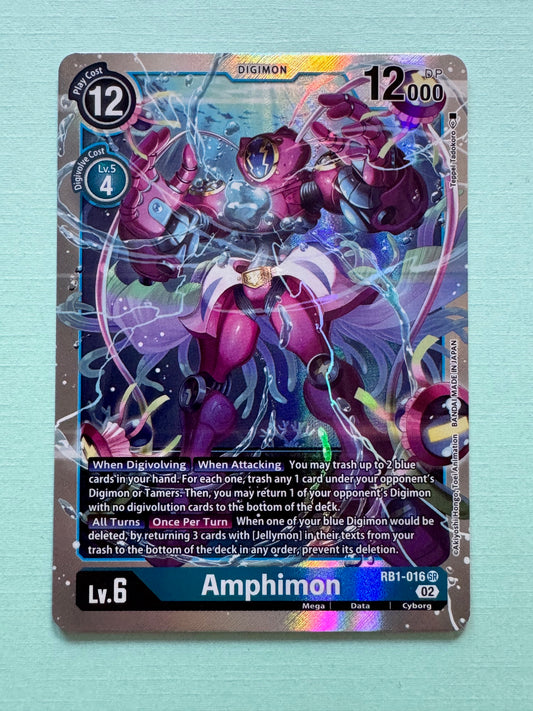 Digimon CCG: Amphimon - (RB1-016) Resurgence - Super Rare Holo - Mint