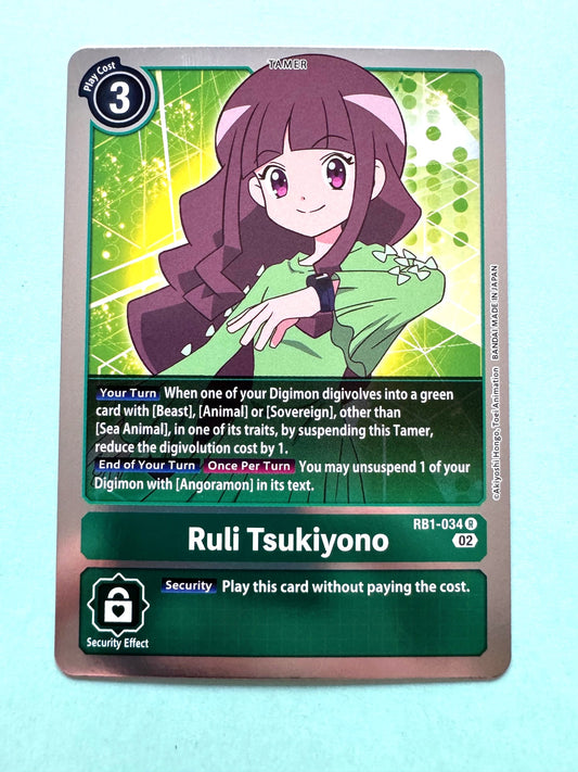 Digimon CCG - Ruli Tsukiyono - (RB1-034) Resurgence - Holo Rare - NM