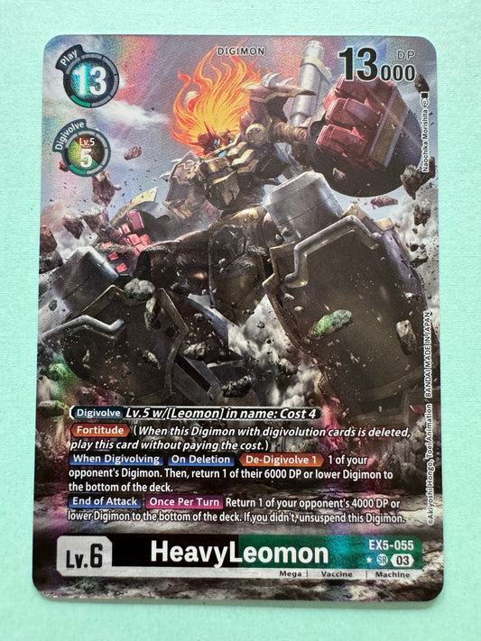 Digimon CCG - HeavyLeomon (Alternate Art) - EX5-055 Animal Colosseum - SR - NM