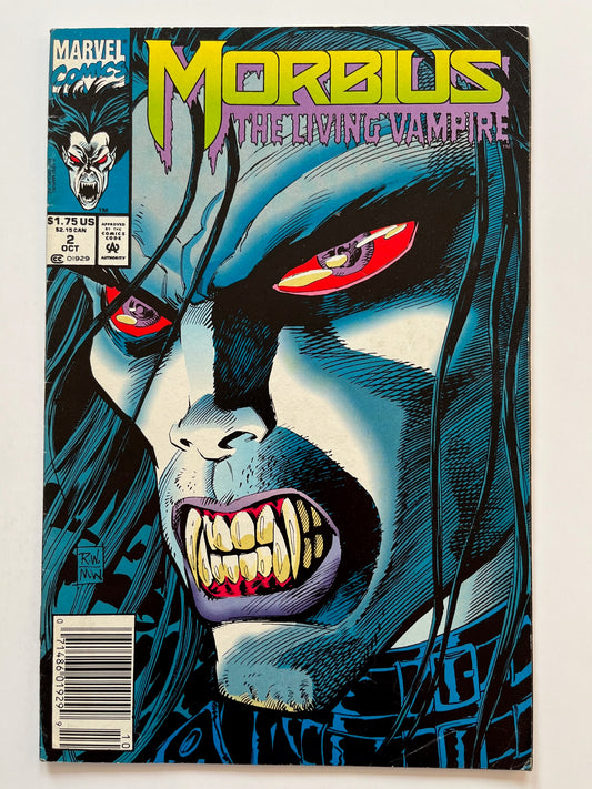 1992 Marvel Comics: Morbius #2 (The Living Vampire) - Good Condition