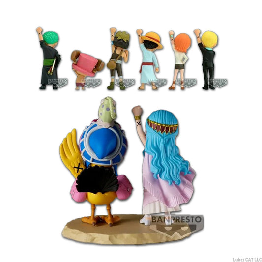 (Preorder Nov. 2024) One Piece Nefertari Vivi and Karoo & Straw Hat Pirates WCF Mini-Figure Bundle
