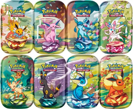 Pokemon TCG: Scarlet & Violet - Prismatic Evolutions Mini Tin Display