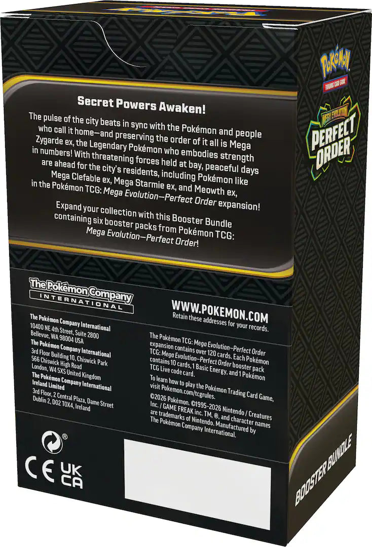 (Preorder 3/27) Pokemon TCG: Mega Evolution - Perfect Order Booster Bundle
