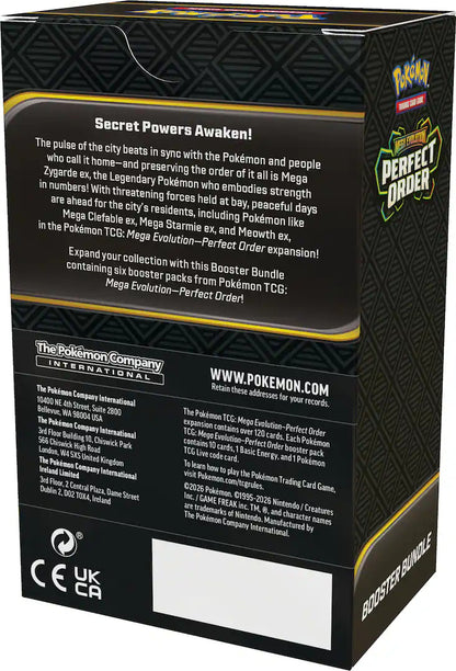 (Preorder 3/27) Pokemon TCG: Mega Evolution - Perfect Order Booster Bundle