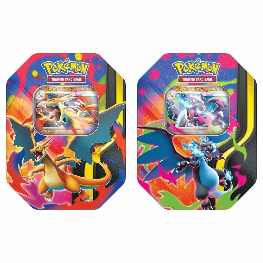 (Preorder 2/20) Pokemon TCG: Mega Charizard Tin (Style May Vary)